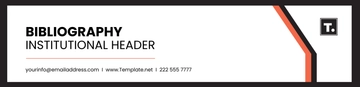 Free Bibliography Institutional Header Template to Edit Online