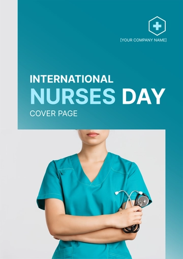Free International Nurses Day Cover Page Template to Edit Online
