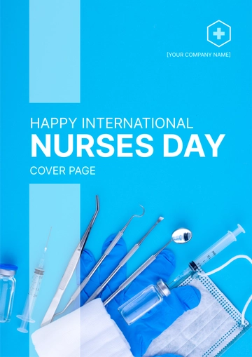 Free Happy International Nurses Day Cover Page Template to Edit Online