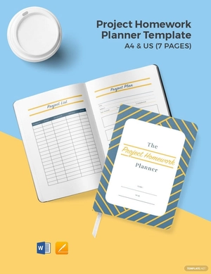 Project Homework Planner Template