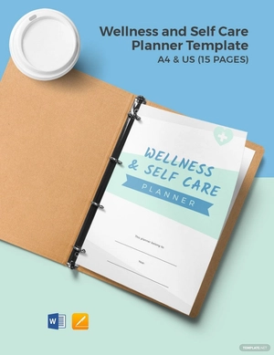 Wellness and Self Care Planner Template