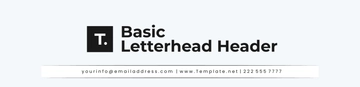 Free Basic Letterhead Header Template to Edit Online