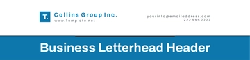 Free Business Letterhead Header Template to Edit Online