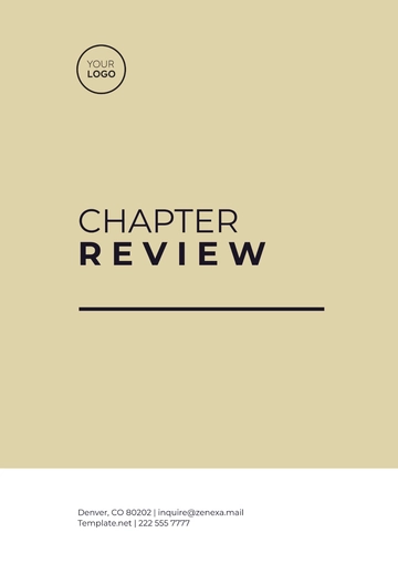 Free Chapter Review Template to Edit Online