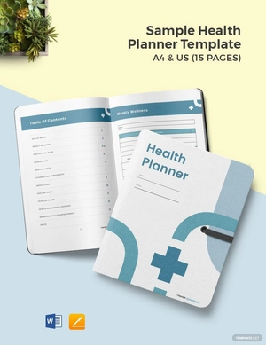 Sample Health Planner Template