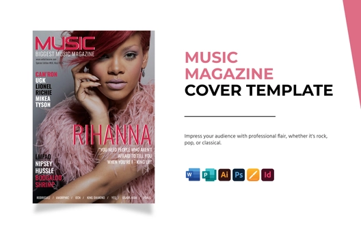 Music Magazine Cover Template