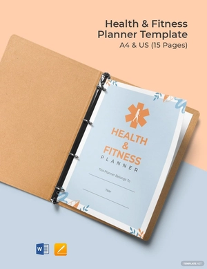Health & Fitness Planner Template