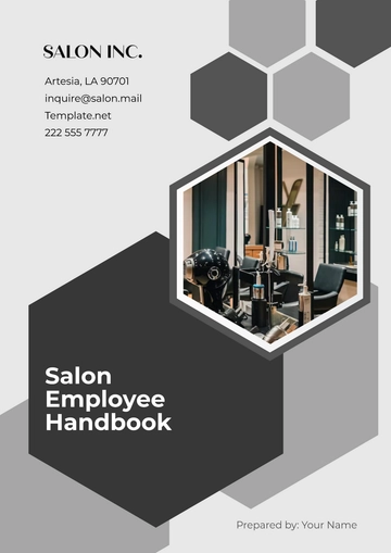 Free Salon Employee Handbook Template to Edit Online