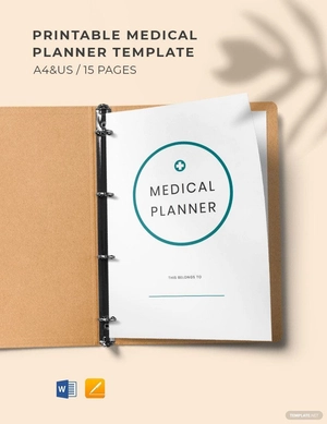 Printable Medical Planner Template
