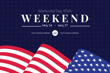 Free Memorial Day Weekend Banner Template to Edit Online