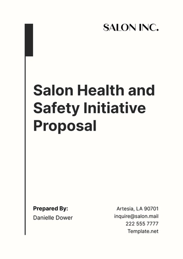 Free Salon Health and Safety Initiative Proposal Template to Edit Online Free Salon Health and Safety Initiative Proposal Template to Edit Online