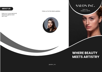 Free Salon Service Brochure Template to Edit Online