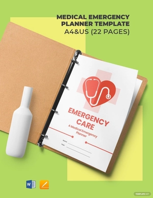 Medical Emergency Planner Template