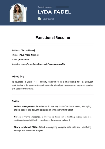 Free Functional Resume Template