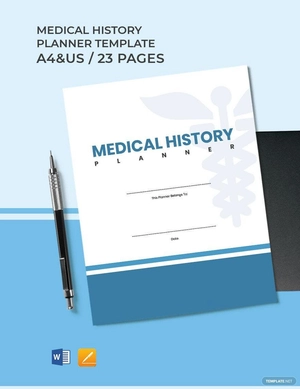 Medical History Planner Template