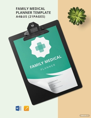 Family Medical Planner Template