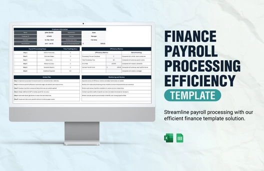 Finance Payroll Processing Efficiency Template