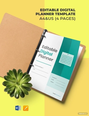 Editable Digital Planner Template