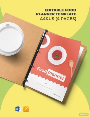 Editable Food Planner Template