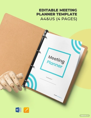 Editable Meeting Planner Template