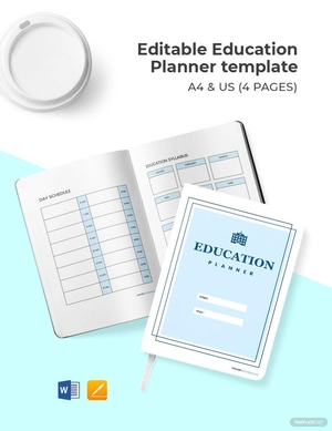 Editable Education Planner Template
