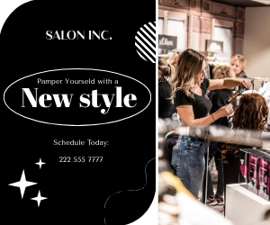 Free Salon Ad Banner Template to Edit Online