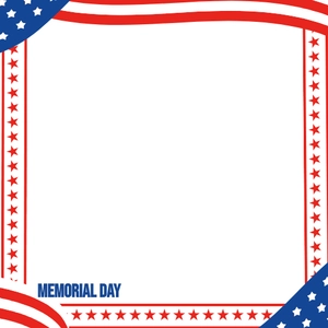 Free Memorial Day Border Clipart Template to Edit Online