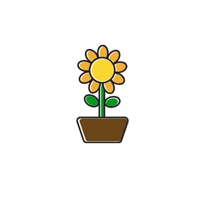 Free SunFlower Plant Icon to Edit Online
