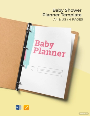 Editable Baby Shower Planner Template