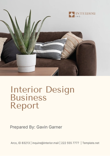 Free Interior Design Business Report Template to Edit Online
