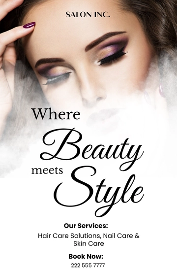 Free Salon Service Poster Template to Edit Online