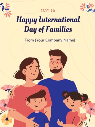 Free Happy International Day of Families Template to Edit Online