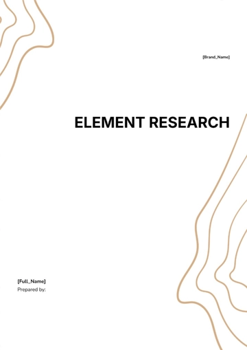 Free Element Research Template to Edit Online