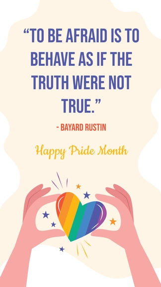 Free Pride Month Inspirational Quotes Template to Edit Online