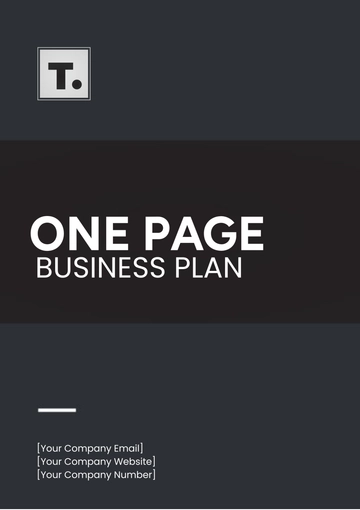 Free One Page Business Plan Template to Edit Online