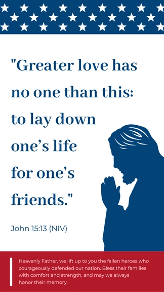 Free Memorial Day Prayer Quotes Template to Edit Online