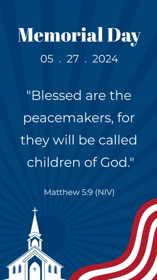 Free Memorial Day Church Quotes Template to Edit Online