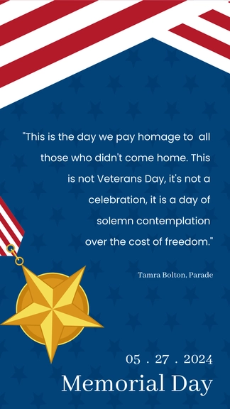 Free Memorial Day Celebration Quotes Template to Edit Online
