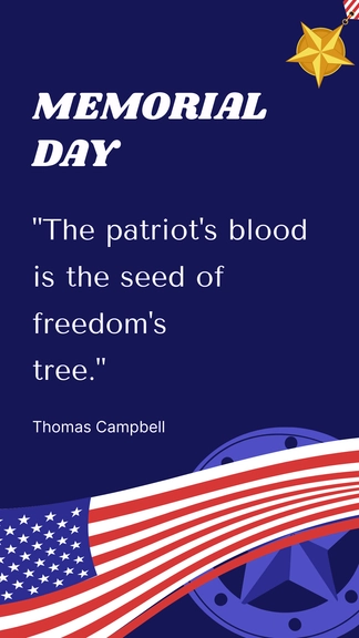Free Memorial Day Freedom Quotes Template to Edit Online