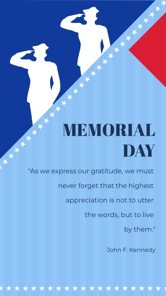 Free Memorial Day Gratitude Quotes Template to Edit Online