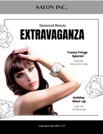 Free Salon Seasonal Promotion Flyer Template to Edit Online