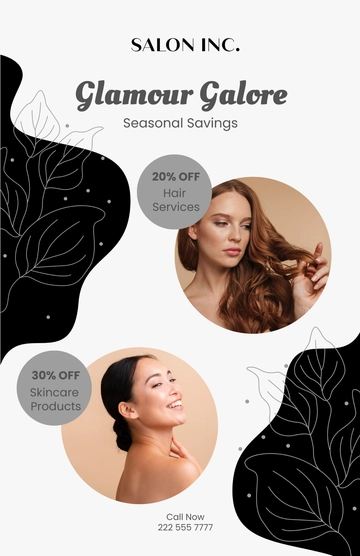 Free Salon Sales Poster Template to Edit Online