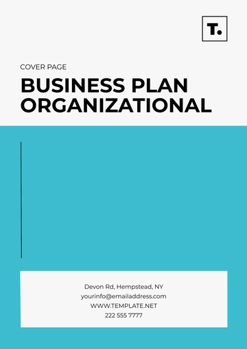 Free Business Plan Organizational Cover Page Template to Edit Online