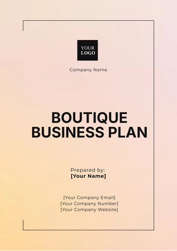 Free Boutique Business Plan Template to Edit Online