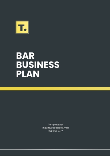 Free Bar Business Plan Template to Edit Online