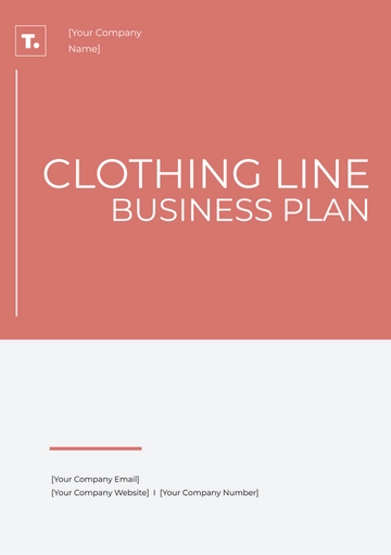 Free Clothing Line Business Plan Template to Edit Online