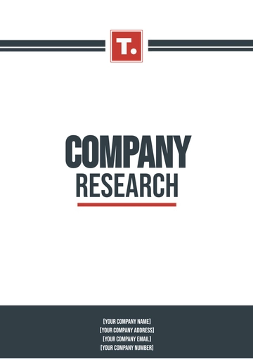Free Company Research Template to Edit Online