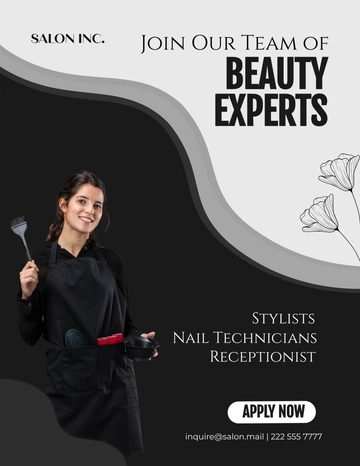 Free Salon Job Flyer Template to Edit Online