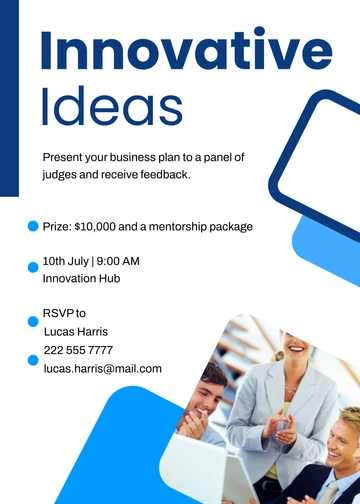 Free Business Plan Contest Invitation Template to Edit Online