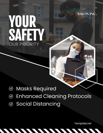 Free Salon Safety Flyer Template to Edit Online